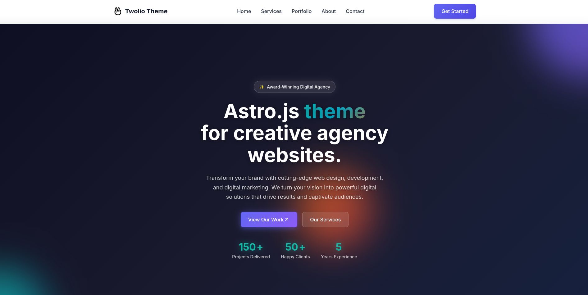 Creative Agency Website Theme